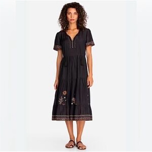 Johnny Was Dresses & Skirts - Johnny Was Black Midi Dress
